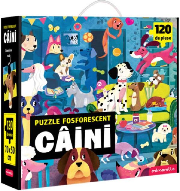 Imaginea produsului 'Puzzle fosforescent 120 piese. Câini'