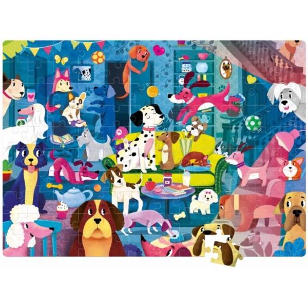 Puzzle fosforescent 120 piese. Caini