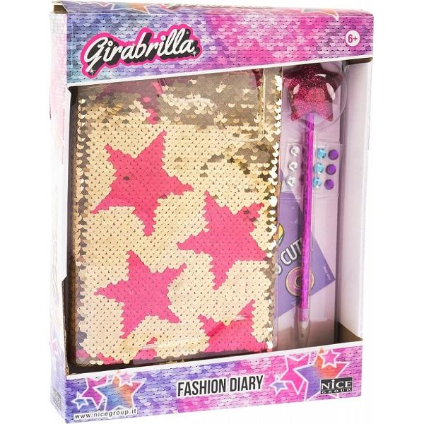 Jurnal secret cu paiete și pix: Girabrilla fashion. Magenta Stars