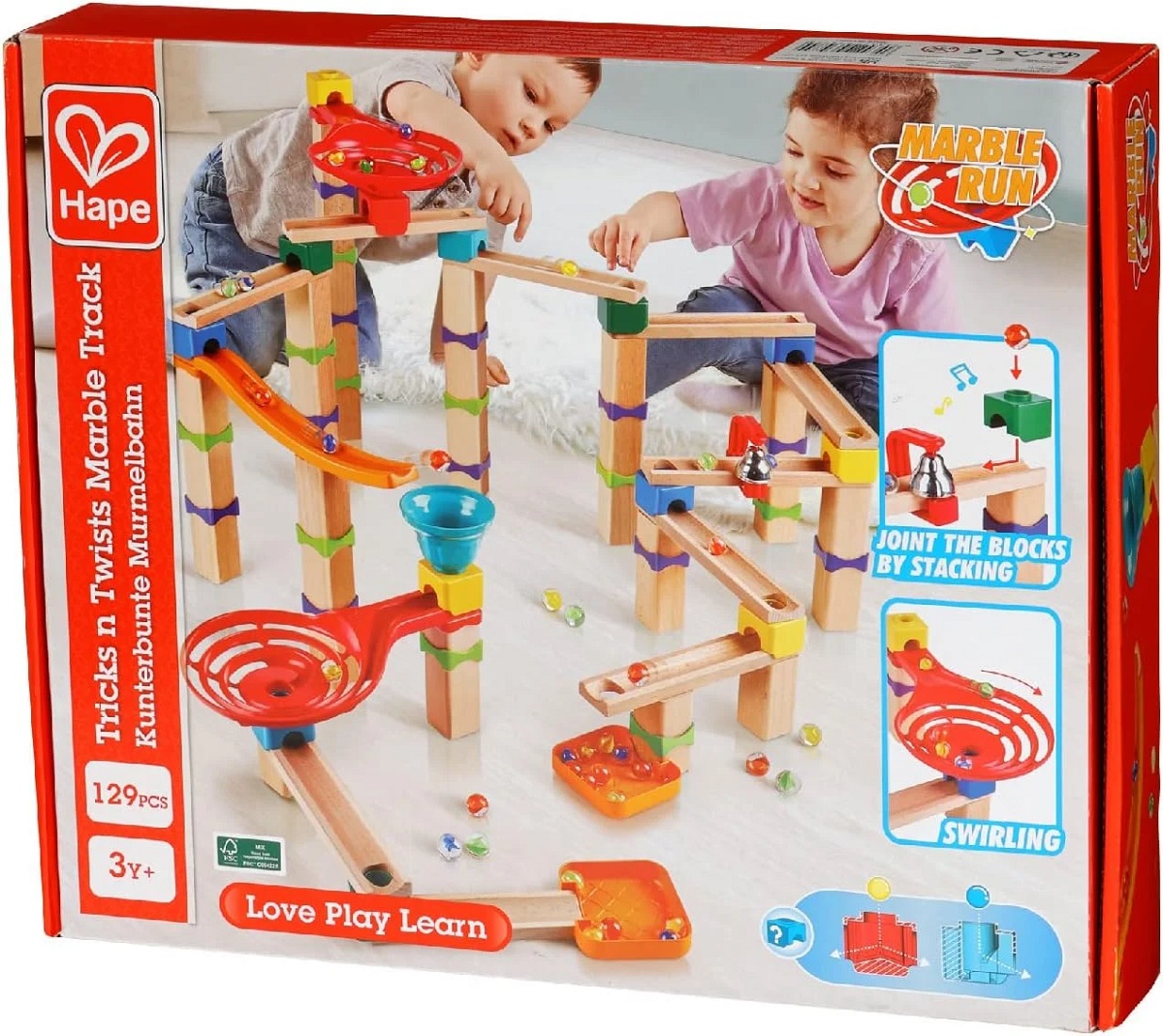 Imaginea produsului 'Jucărie din lemn: Marble Run Tricks n Twists'