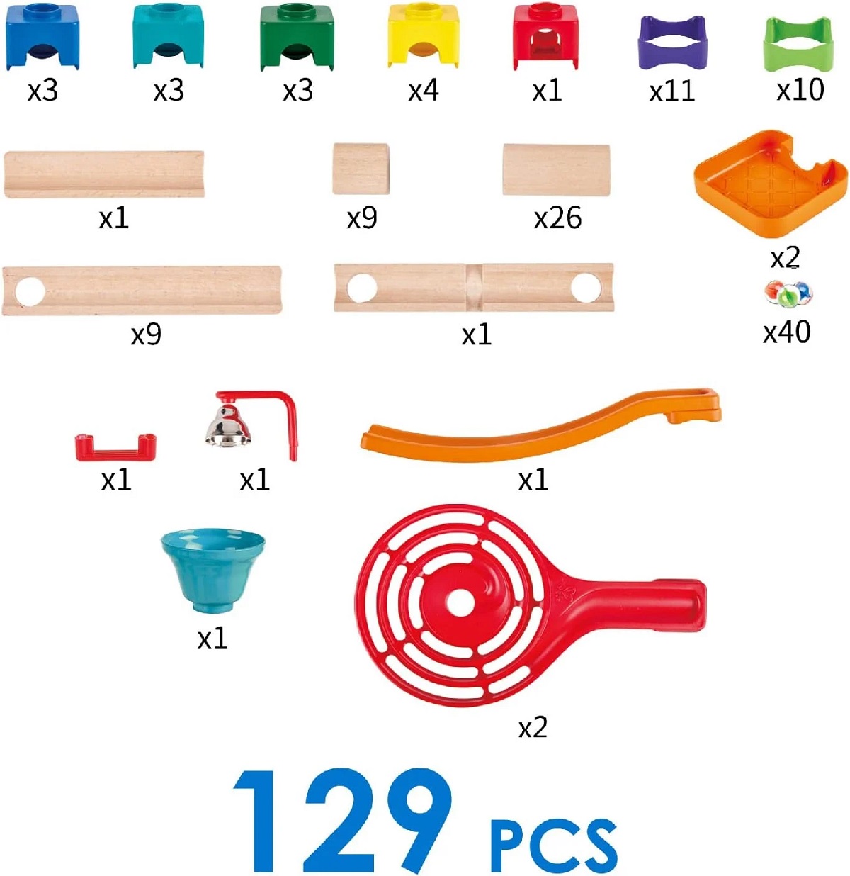 Imaginea produsului 'Jucărie din lemn: Marble Run Tricks n Twists'