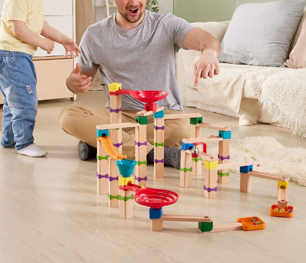 Imaginea produsului 'Jucărie din lemn: Marble Run Tricks n Twists'