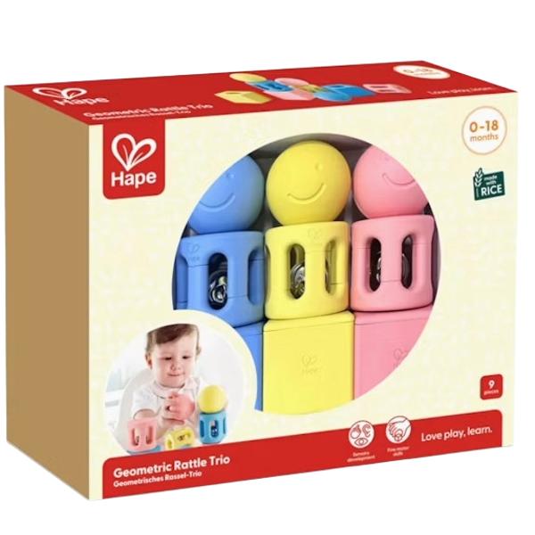 Zdranganitoare trio cu forme geometrice