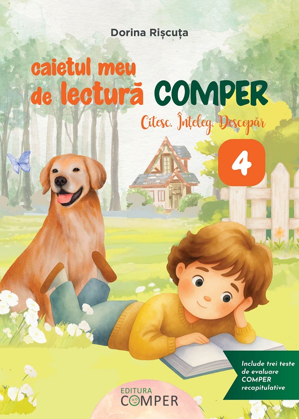 Coperta cărții 'Caietul meu de lectură Comper - Clasa 4 - Citesc. Înțeleg. Descopăr - Elvira Sardaru, Țârdeanu Viorica-Georgeta'