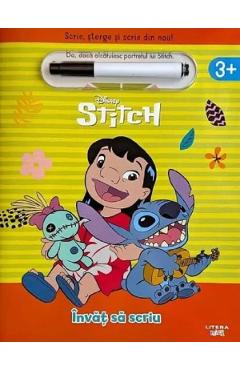 Coperta cărții 'Disney: Stitch. Învăț să scriu. Scrie, șterge și scrie din nou!'