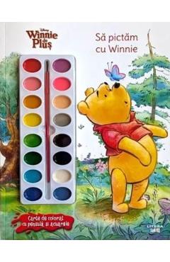 Coperta cărții 'Disney Winnie de Pluș: Să pictăm cu Winnie. Carte de colorat cu pensulă și acuarele'