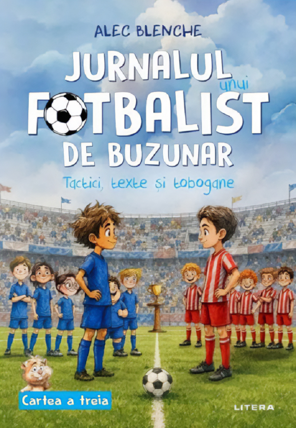 Coperta cărții 'Jurnalul unui fotbalist de buzunar. Cartea 3: Tactici, texte și tobogane - Alec Blenche'