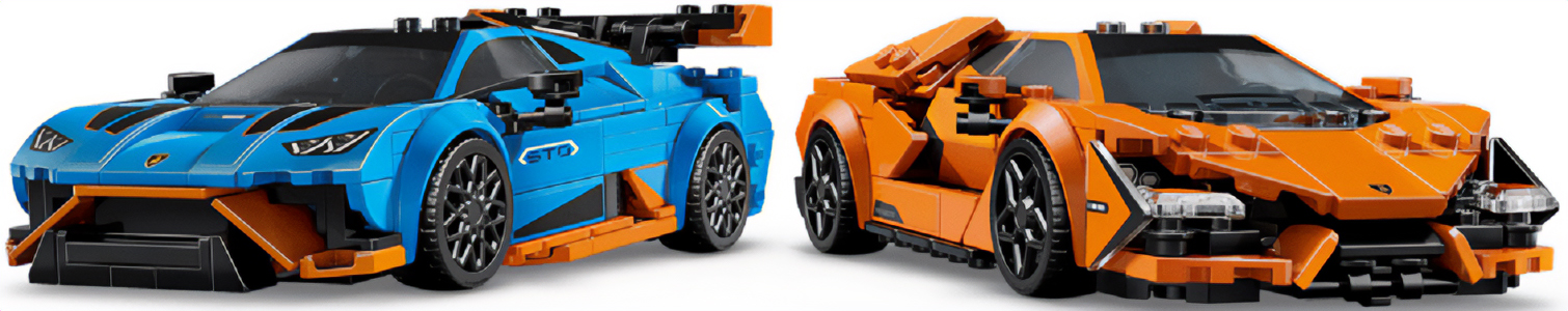 Imaginea produsului 'Lego Speed Champions. Lamborghini Revuelto și Huracán STO'