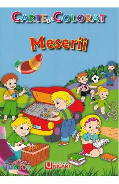Coperta cărții 'Meserii. Carte de colorat'