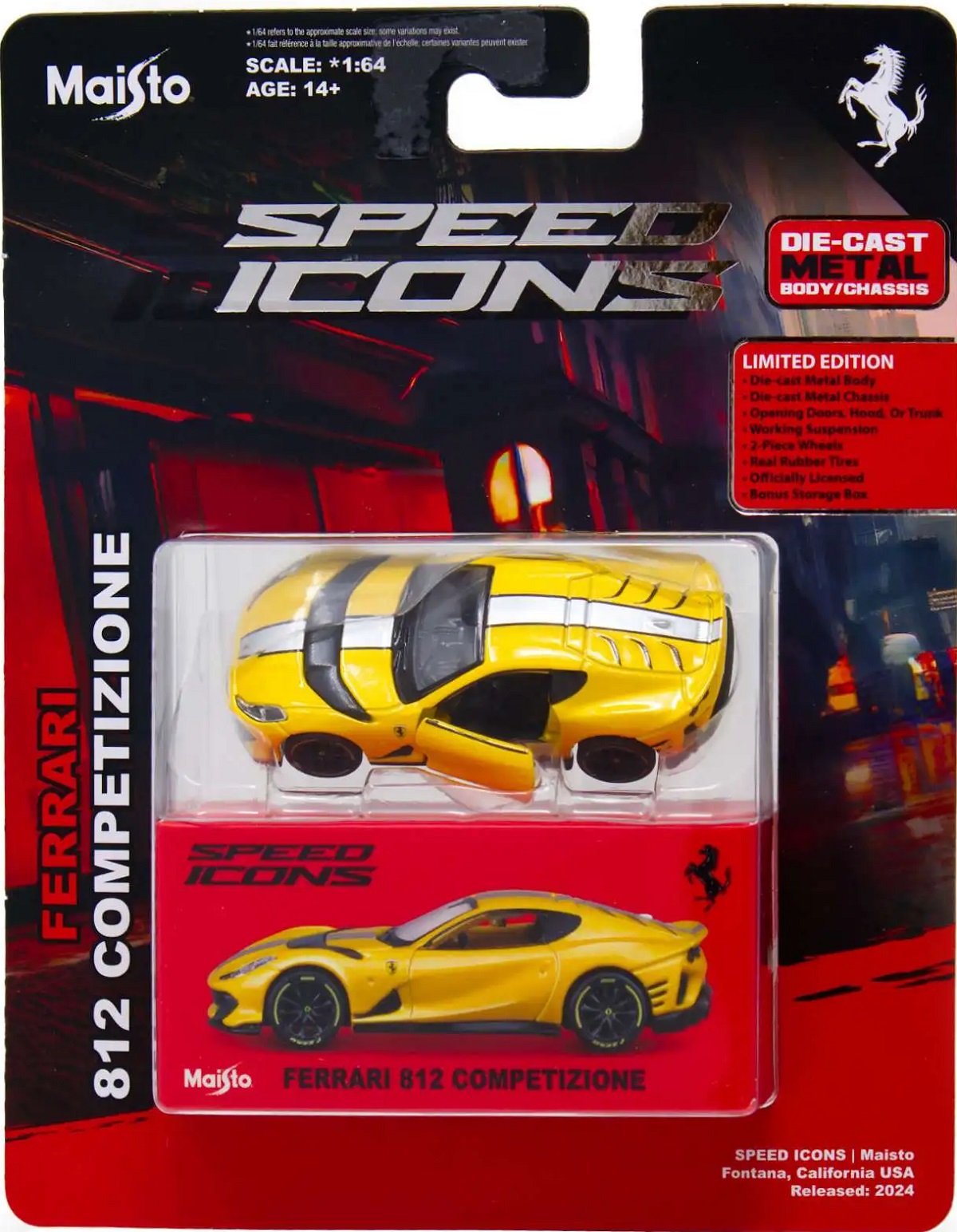 Imaginea produsului 'Mașinuță metalică Speed Icons: Ferrari 812 Competizione galben'