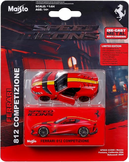 Imaginea produsului 'Mașinuță metalică Speed Icons: Ferrari 812 Competizione roșu'