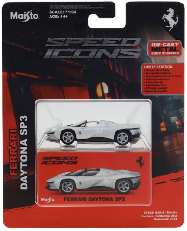 Imaginea produsului 'Mașinuță metalică Speed Icons: Ferrari Daytona SP3 alb'