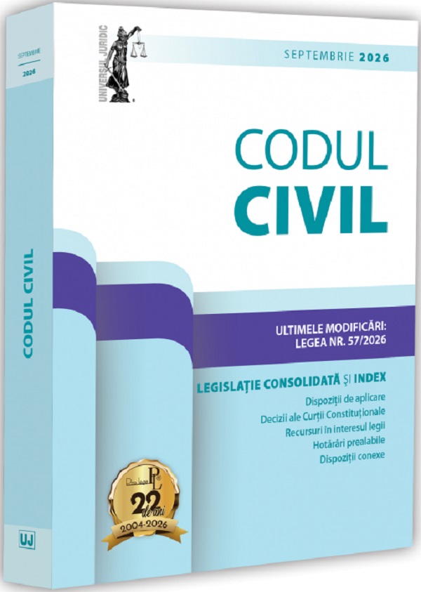 Coperta cărții 'Codul civil. Septembrie 2026 - Dan Lupașcu'