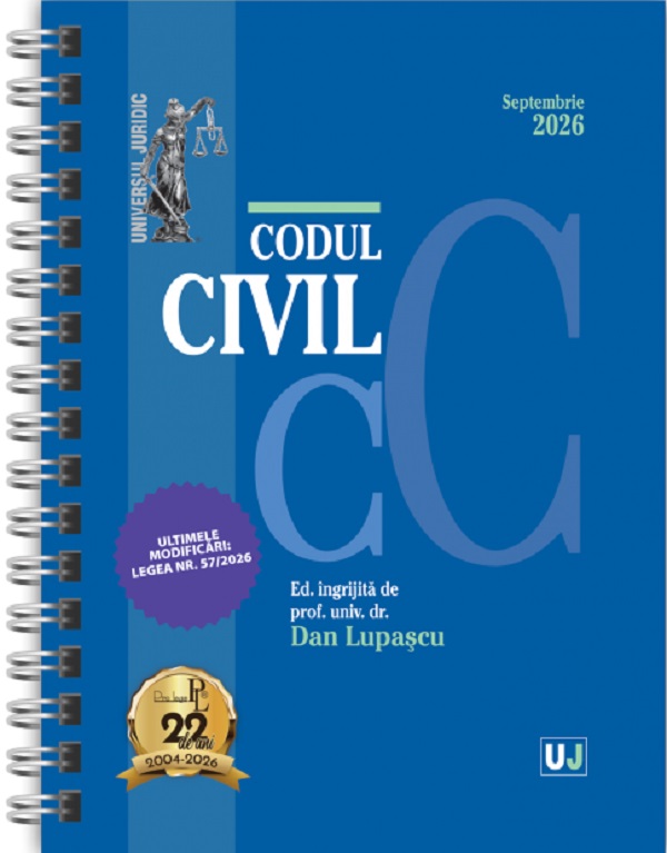 Coperta cărții 'Codul civil. Septembrie 2026 Ed. Spiralată - Dan Lupașcu'