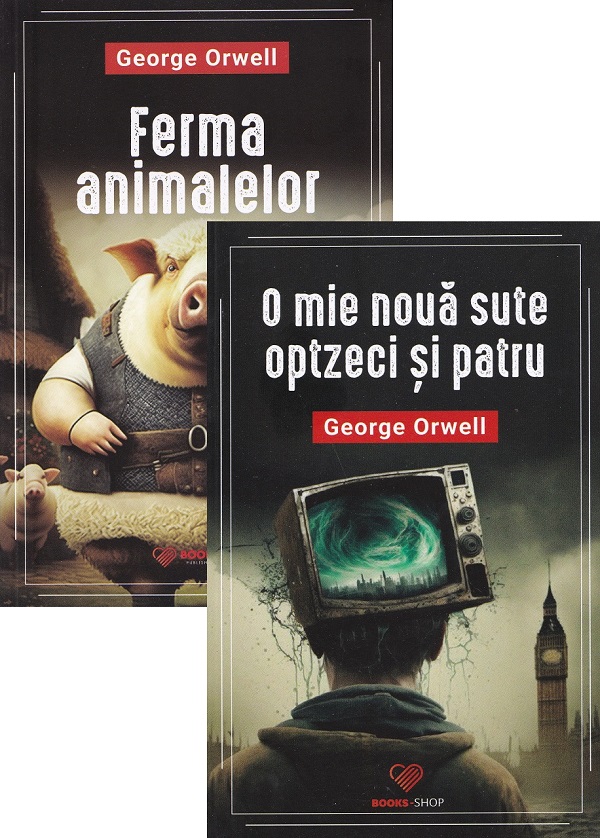 Coperta cărții 'Pachet 2 cărți: Ferma animalelor + O mie nouă sute optzeci - George Orwell'