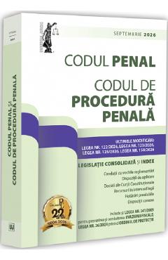 Coperta cărții 'Codul penal și Codul de procedură penală. Septembrie 2026 - Dan Lupașcu'