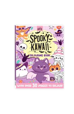 Coperta cărții 'Spooky Kawaii Colouring Book -'