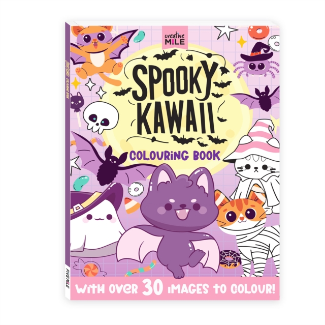 Coperta cărții 'Spooky Kawaii Colouring Book -'