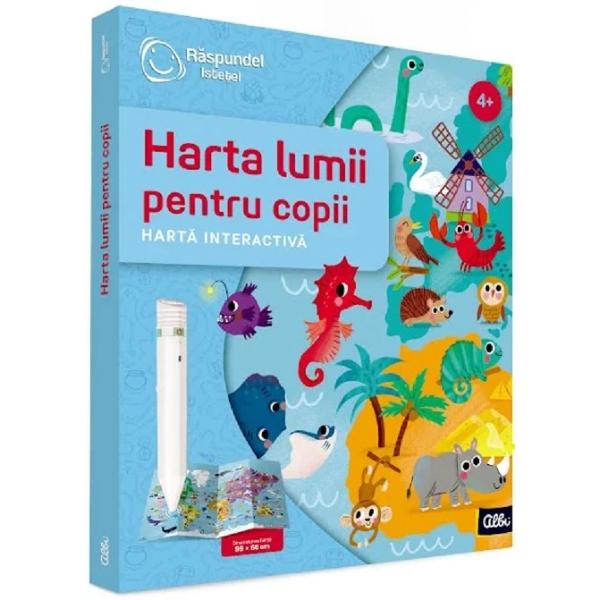 Carte interactiva: Raspundel Istetel. Harta lumii pentru copii