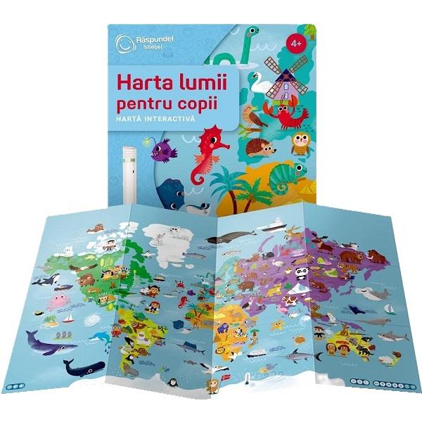 Carte interactiva: Raspundel Istetel. Harta lumii pentru copii