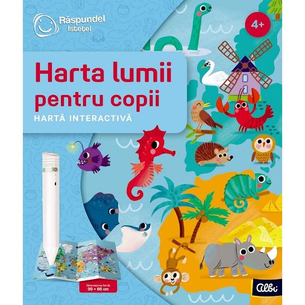 Carte interactiva: Raspundel Istetel. Harta lumii pentru copii