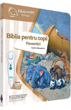 Coperta cărții 'Carte interactivă: Răspundel Istețel. Biblia pentru copii. Povestiri'