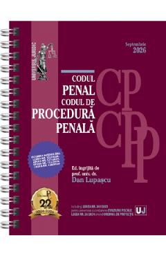 Coperta cărții 'Codul penal și Codul de procedură penală. Septembrie 2026 Ed. Spiralată - Dan Lupașcu'