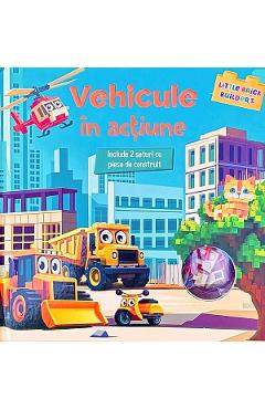 Carte cu piese de construit. Vehicule in actiune
