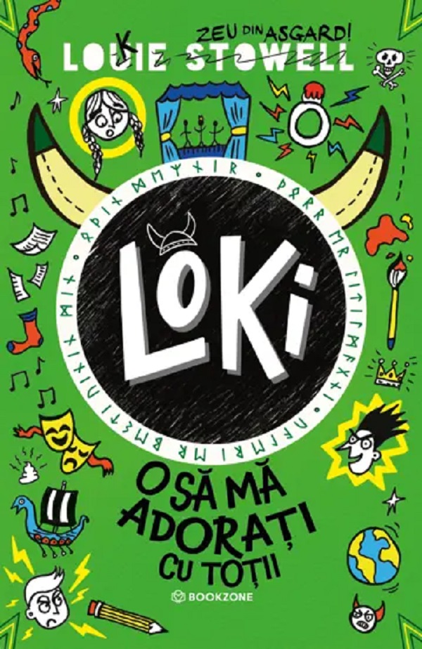 Coperta cărții 'Loki. O să mă adorați cu toții - Louie Stowell'