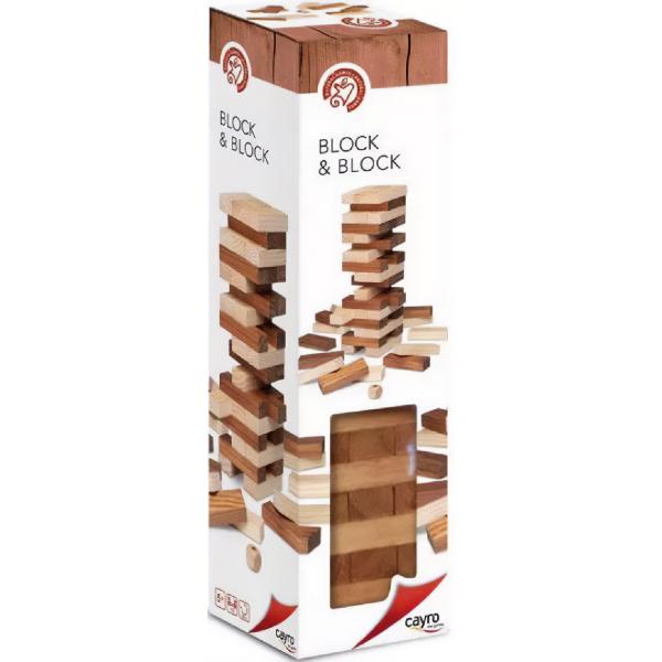Joc de constructie: Turnul de lemn natural