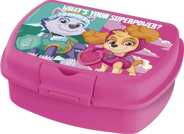 Imaginea produsului 'Cutie alimentara sandwich: Patrula Catelusilor. Girl Superpowers. Roz'