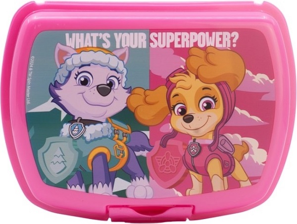 Imaginea produsului 'Cutie alimentara sandwich: Patrula Catelusilor. Girl Superpowers. Roz'