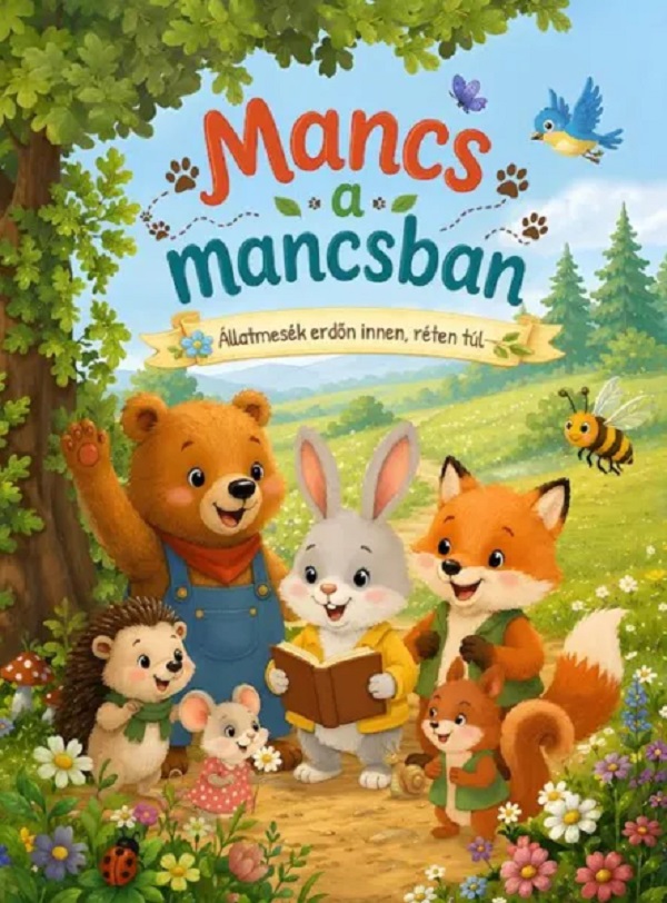 Coperta cărții 'Mancs a mancsban. Allatmesek erdon innen, reten tul'