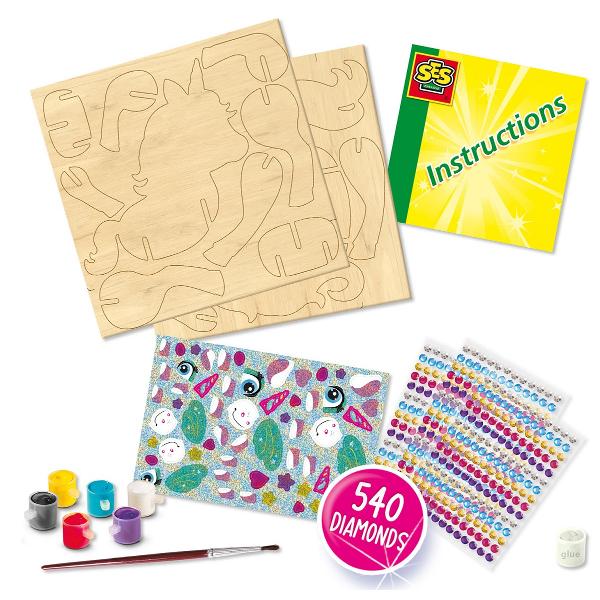Set creativ: Pictura cu diamante. Unicord 3D
