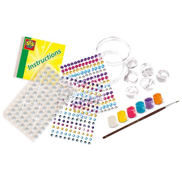 Set creativ: Inele si bratari cu diamante