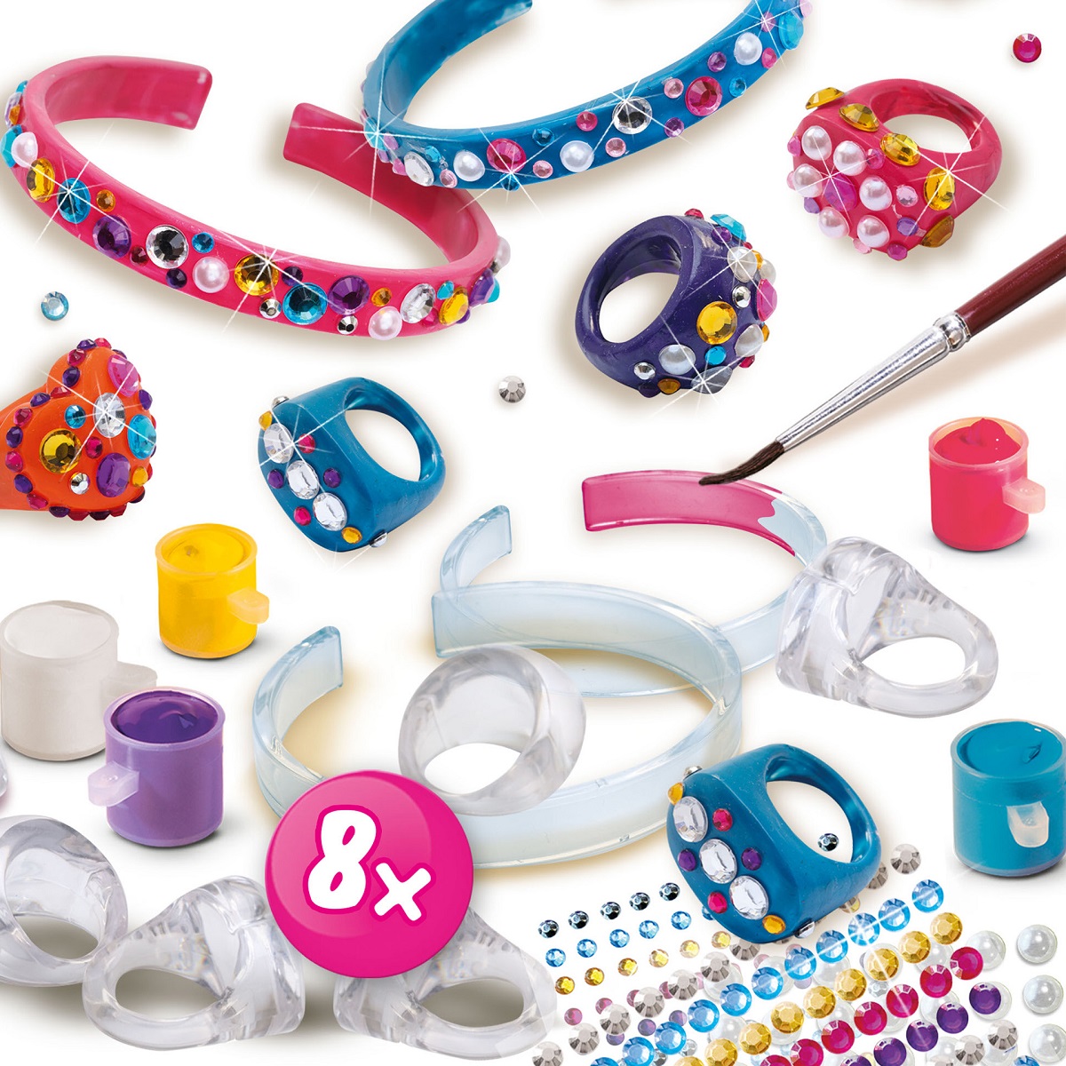 Imaginea produsului 'Set creativ: Inele și brățări cu diamante'
