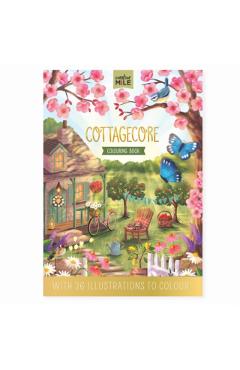 Coperta cărții 'Cottagecore Colouring Book -'