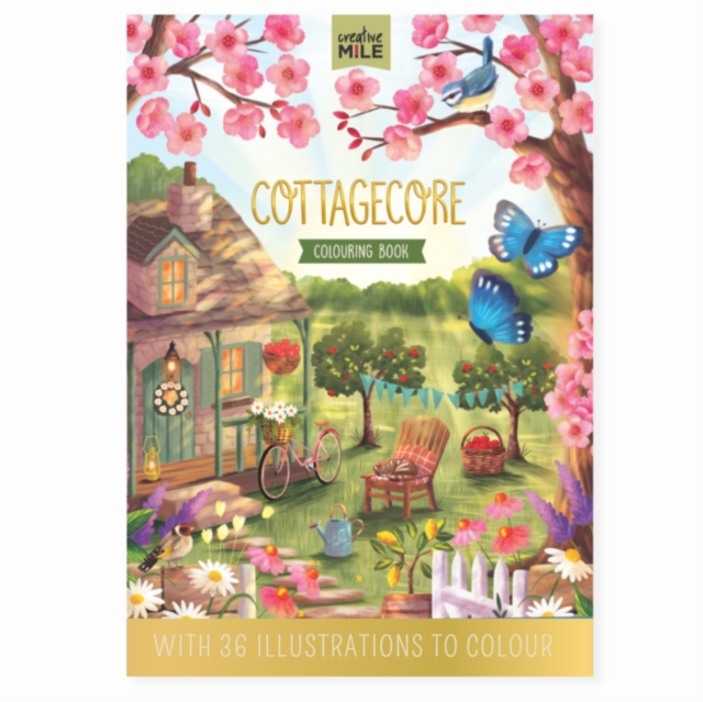 Coperta cărții 'Cottagecore Colouring Book -'