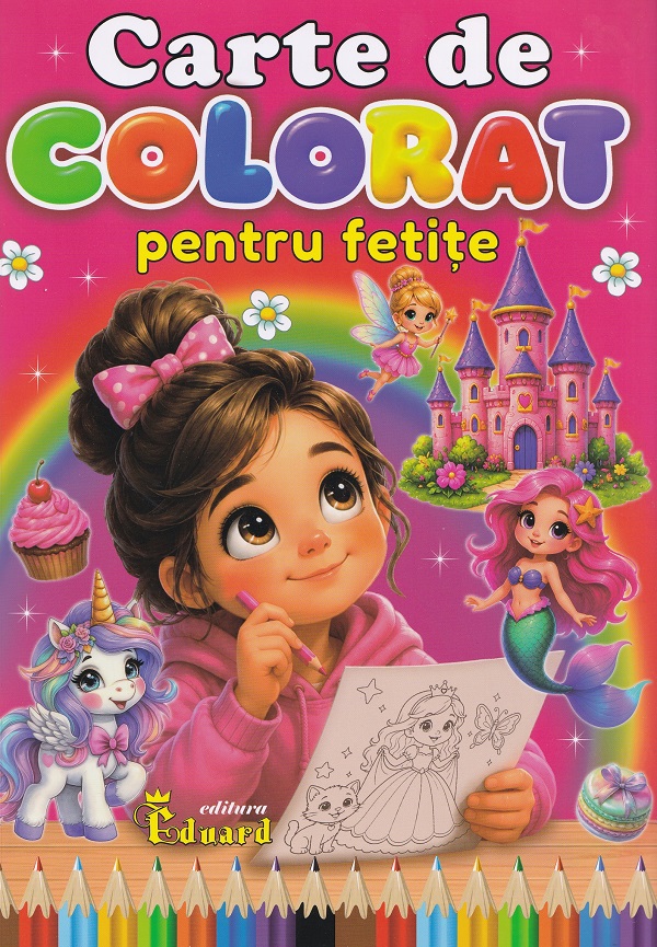Coperta cărții 'Carte de colorat pentru fetițe'
