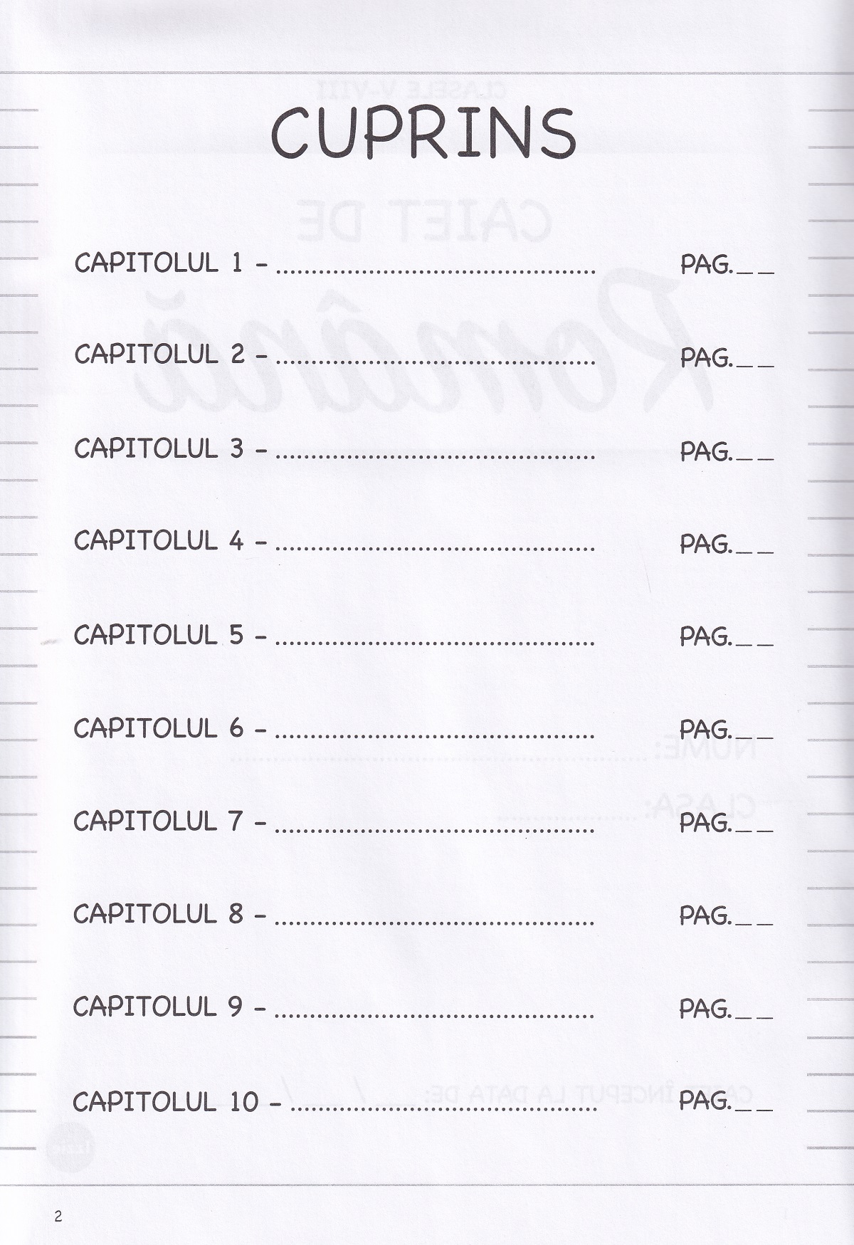 Imaginea produsului 'Caiet de limba română cu memorator A4 40 file. Clasele 5-8'