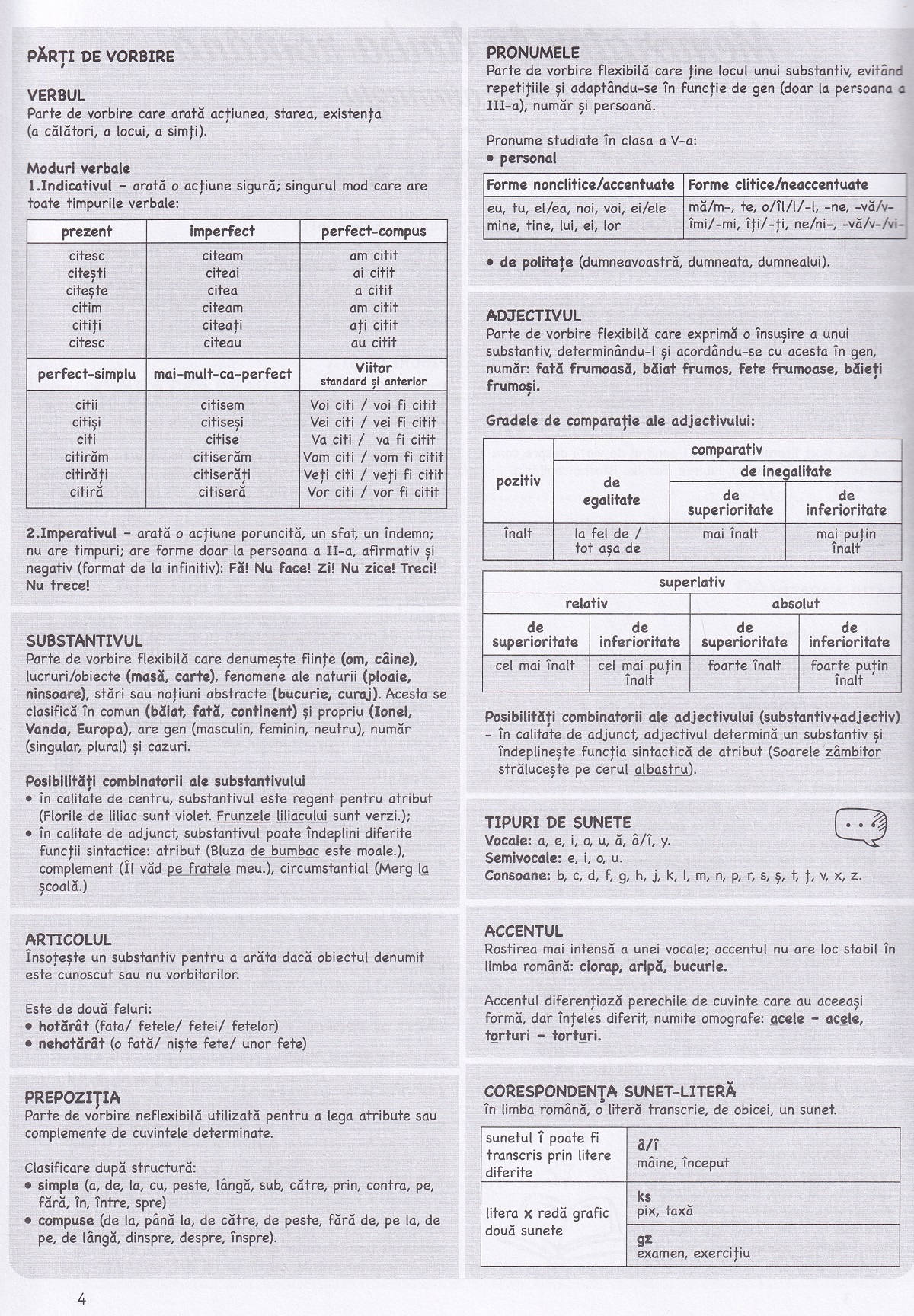 Imaginea produsului 'Caiet de limba română cu memorator A4 40 file. Clasele 5-8'