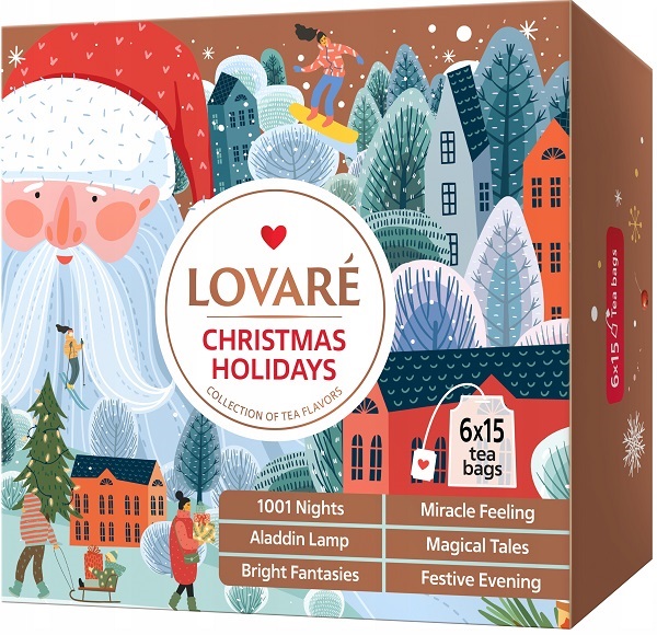 Imaginea produsului 'Set ceai: 6 arome x 15 pliculețe. Christmas Holidays'