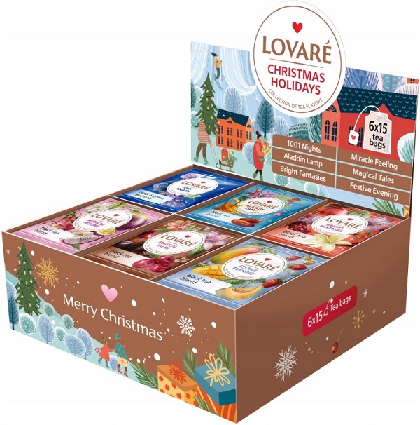 Imaginea produsului 'Set ceai: 6 arome x 15 pliculețe. Christmas Holidays'