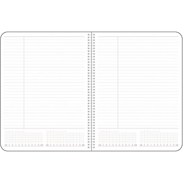 Agenda nedatata cu spira. Siena rosu