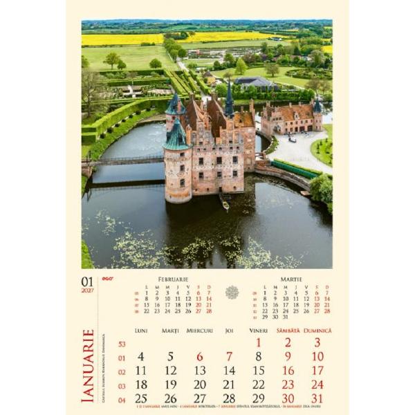 Calendar perete 2027. Castele