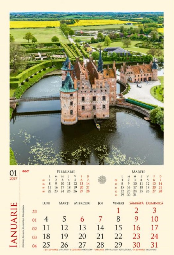 Imaginea produsului 'Calendar perete 2027. Castele'