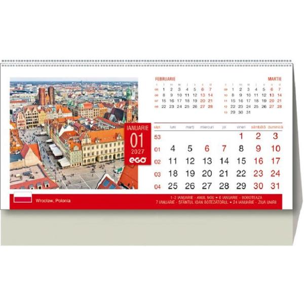 Calendar birou 2027: Orasele lumii