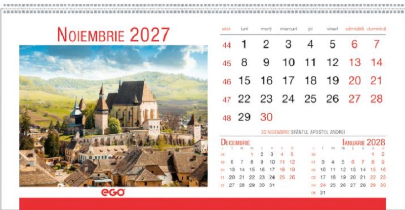 Imaginea produsului 'Calendar birou 2027: România'