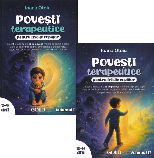 Pachet 2 volume: Povești terapeutice pentru fricile copiilor de Ioana Otoiu - coperta cărții