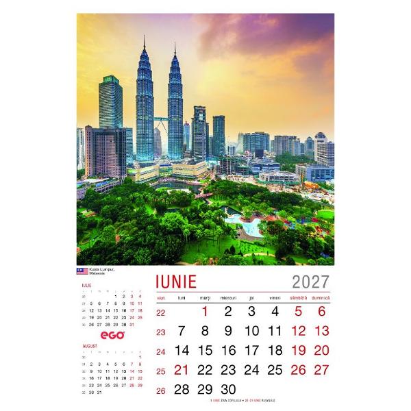 Calendar perete 2027. Orasele lumii